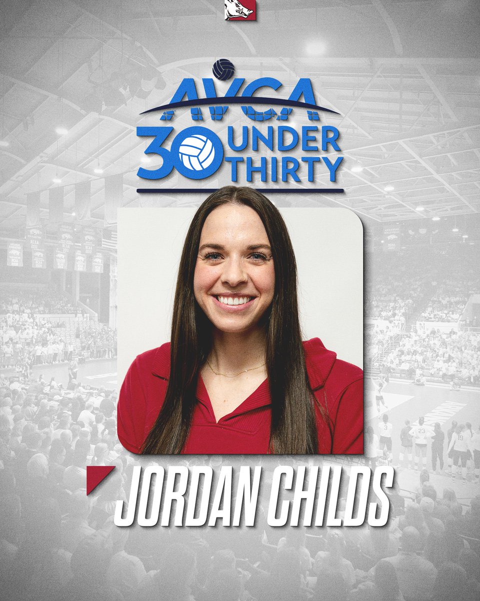 Razorback Volleyball (@razorbackvb) on Twitter photo AC JC is among the best 👏
Congrats to our own <a href="/coachjchilds/">Jordan Childs</a> on being named to the AVCA Thirty Under 30 college list!
📰 bit.ly/3Rvl15V AC JC is among the best 👏
Congrats to our own <a href="/coachjchilds/">Jordan Childs</a> on being named to the AVCA Thirty Under 30 college list!
📰 bit.ly/3Rvl15V