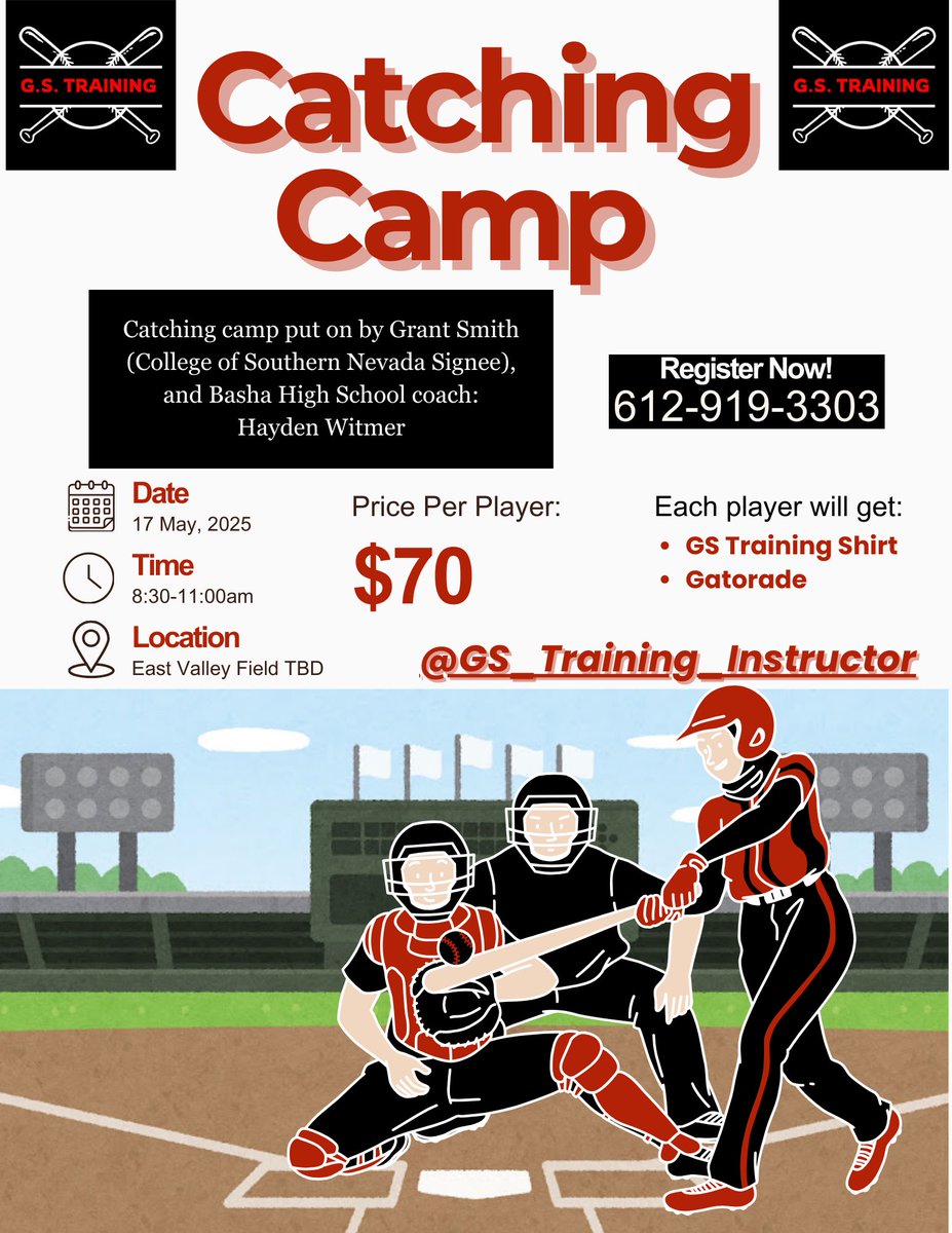 I will be hosting a catching camp on MAY 17, from 8:30 to 11:00. Please reach out to me if you are interested in registering and attending my camp!