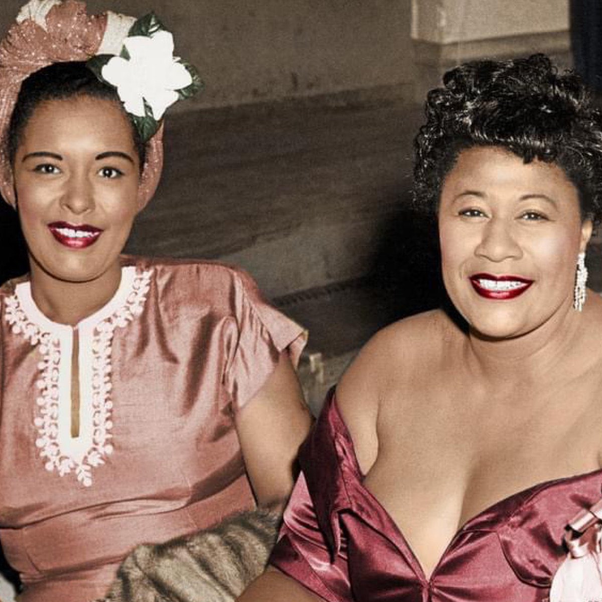 AfricanArchives's tweet image. Billie Holiday and Ella Fitzgerald, goddesses of Jazz.