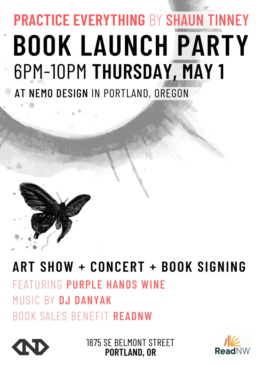 shauntinney's tweet photo. Portland friends—I'm excited to invite you to the launch party for my new book, Practice Everything.

RSVP here → https://t.co/WlQ6mXvHly

I'd love to see you there! 🙌 https://t.co/SFbljo53rU