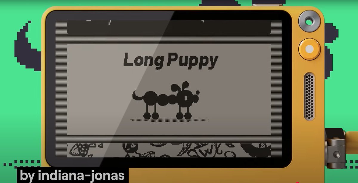 IndianaJ0nas's tweet image. OK SO: @playdate announced SEASON 2! It's a bundle of 12 brilliant little games (coming soon).
I'm part of it with my new game Long Puppy! 🦴
Working with Panic was great and all the devs are so talented! I'm so happy I get to be a part of this!