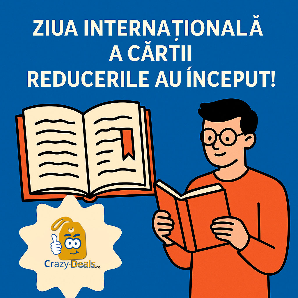 Ziua Internațională a Cărții este aproape – și reducerile au început deja!
Pe Crazy-Deals.ro am adunat toate ofertele active:
🎁 reduceri speciale
🔖 coduri exclusive

🔗 Intră aici și vezi ce titluri te așteaptă:
👉 crazy-deals.ro/promotii-codur…
📢 Dă mai departe!