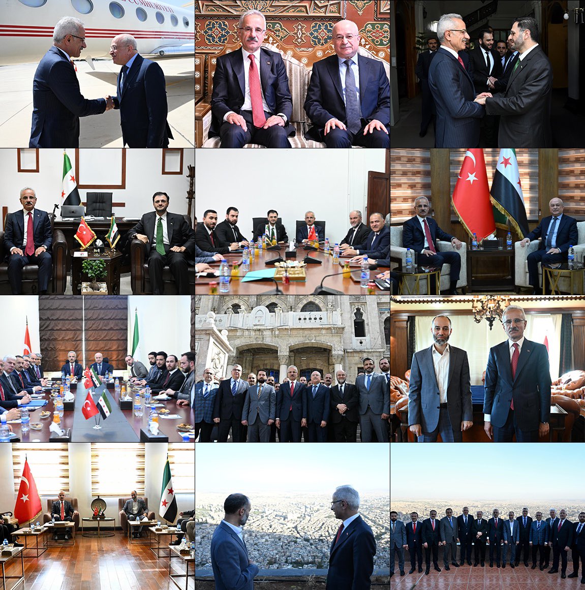 📍 Şam temaslarımız kapsamında bugün, kardeş Suriye halkıyla güçlü bir geleceğin temellerini atmak üzere önemli görüşmeler gerçekleştirdik;

Ulaştırma Bakanı Sn. Yarub Süleyman Bedir, 

İletişim ve Bilgi Teknolojileri Bakanı Sn. Abdüsselam Heikel,

Kara ve Deniz Limanları Genel