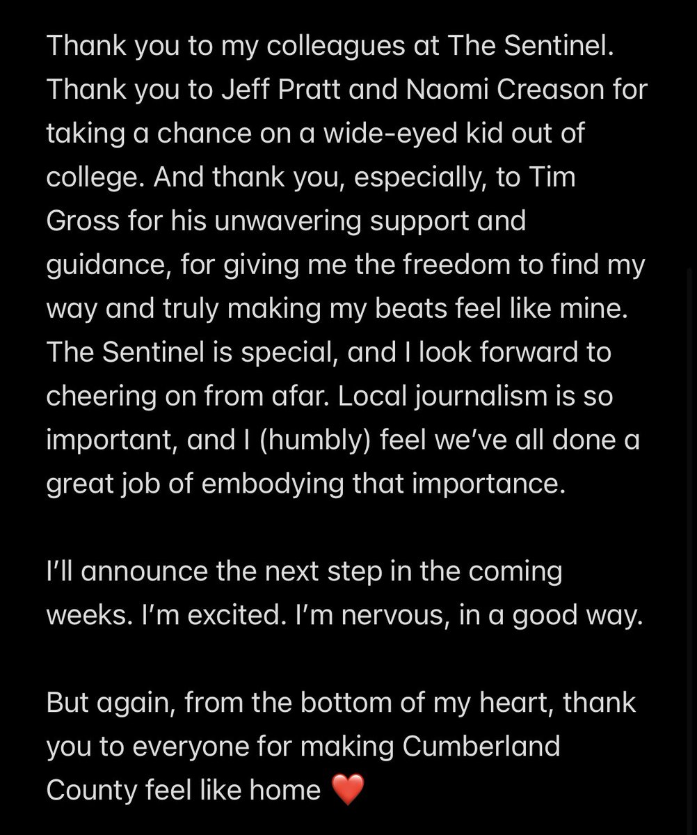 Thank you, Cumberland County ❤️