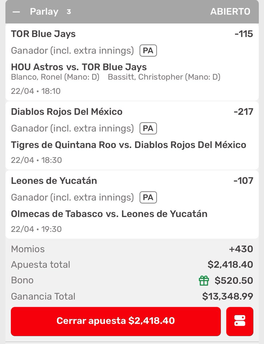 PicksKnight's tweet image. Vamos con este pick de martes solo béisbol. @playdoitmexico