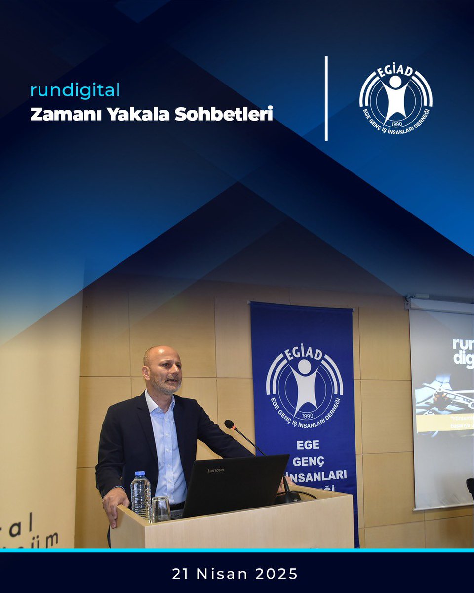 "Zamanı Yakala Sohbetleri: Dijital Dönüşümde Kurum Kültürünün Önemi" başlıklı etkinlik, EGİAD ve Türkiye’nin teknoloji firmaları tarafından kurulan ilk dijital dönüşüm kulübü rundigital iş birliğiyle EGİAD Dernek Merkezi'nde düzenlendi.