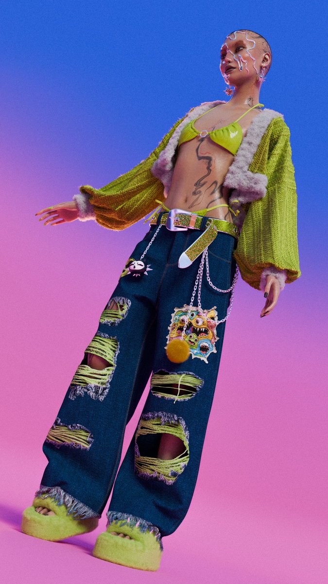 Bit of an unusual post for me since it’s way different from my usual 2D illustrations, but I recently finished a Clo3D and Blender course — and this is the final project I ended up with <3

Dealing with blender almost killed me in the process lmao

#3dart #digitalfashion