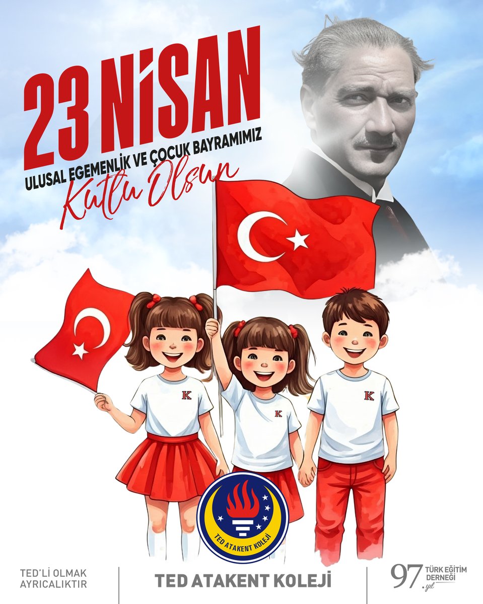 Büyük Önderimiz Mustafa Kemal Atatürk’ün tüm dünyaya armağan ettiği bu özel bayramda; çocuklarımıza sevgiyle büyüdükleri, umutla yürüdükleri, barışla yaşadıkları bir dünya diliyoruz.

23 Nisan Ulusal Egemenlik ve Çocuk Bayramımız Kutlu Olsun!