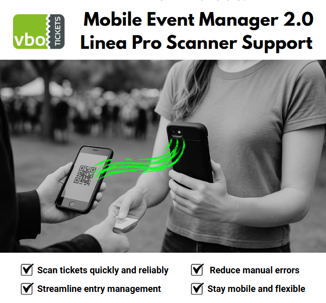 vbotickets's tweet image. 🚨 New Integration Alert!
VBO Mobile Event Manager 2.0 now supports Linea Pro hardware!

✅ Fast ticket scans
✅ Fewer errors
✅ High-volume ready

Go to vbotickets.com/features/mobil… to learn more!

#TicketScanner #VBOtickets  #LineaPro #MobileCheckIn #TicketingSolutions