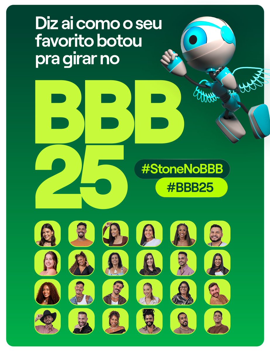 SejaStone's tweet image. Chegou o dia da final do #BBB25 e eu tô nostálgico! 🥺 Qual foi o melhor momento do seu participante favorito? #StoneNoBBB
