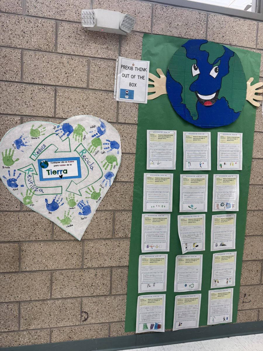 CharlinSuena's tweet photo. Earth Day!!! Today my students wrote down ways they can help planet Earth!💙💚 @ICanReadDallas @CarmenDerrick04 @disdeec https://t.co/Qpe0ibSkRA