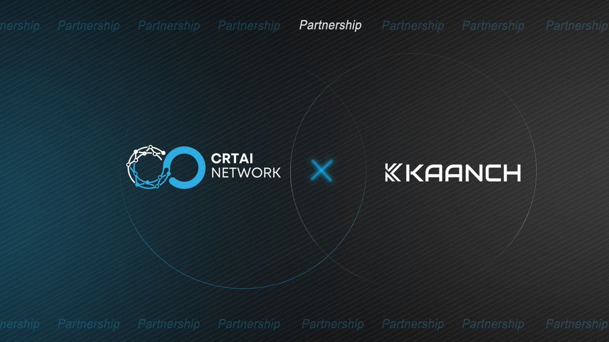 🤝 Kaanch Network x CRTAI Network Partnership
Shaping the Future of Decentralized AI &amp; Scientific Innovation 🧠🔗

We’re thrilled to announce a strategic alliance between Kaanch Network and CRTAI Network, joining forces to accelerate the decentralized future of AI-driven research