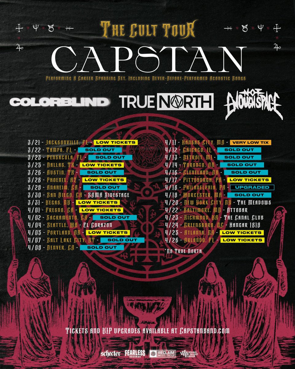 Capstan (@capstanband) on Twitter photo Absolutely insane run this has been. We are now in the home stretch, starting tonight with Baltimore! 5 more shows, come bring that energy with us to carry us through <a href="/colorblindtx/">Colorblind</a> <a href="/truenorthbandla/">True North</a> <a href="/NES_band_/">Not Enough Space</a>
🎟️capstanband.com🎟️ Absolutely insane run this has been. We are now in the home stretch, starting tonight with Baltimore! 5 more shows, come bring that energy with us to carry us through <a href="/colorblindtx/">Colorblind</a> <a href="/truenorthbandla/">True North</a> <a href="/NES_band_/">Not Enough Space</a>
🎟️capstanband.com🎟️