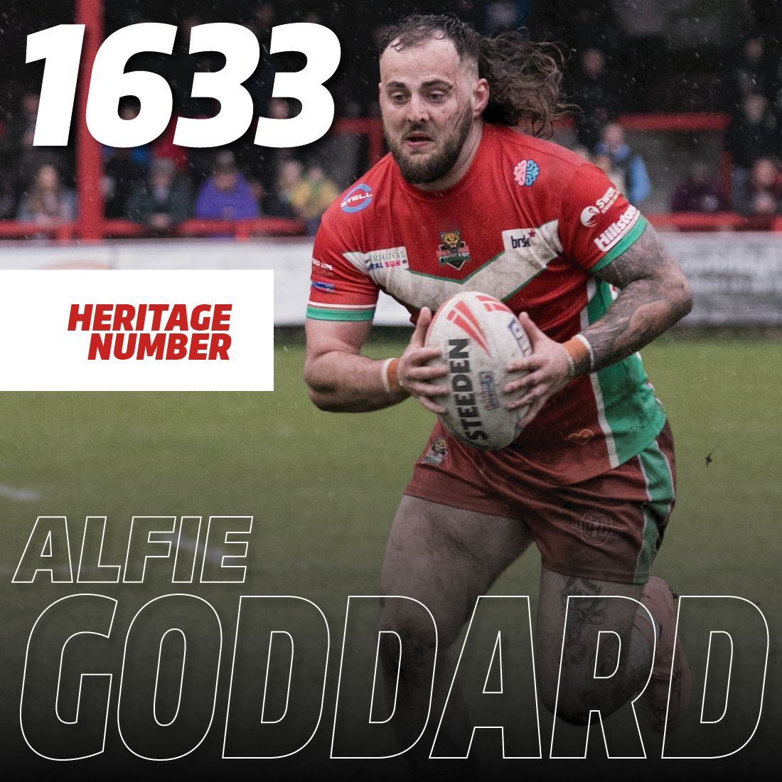 Alfie Goddard takes heritage number 1633 following his try-scoring Cougars debut last week