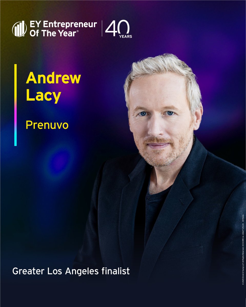 prenuvo (@prenuvo) on Twitter photo Honored to have our own CEO, <a href="/andrewlacy/">Andrew Lacy</a> recognized along with so many other inspirising business leaders as a finalist in the Entreprenuer Of The YearĀ® Greater Los Angeles program! #EOYUS #EOYGLA
bit.ly/4jOOmV7 Honored to have our own CEO, <a href="/andrewlacy/">Andrew Lacy</a> recognized along with so many other inspirising business leaders as a finalist in the Entreprenuer Of The YearĀ® Greater Los Angeles program! #EOYUS #EOYGLA
bit.ly/4jOOmV7
