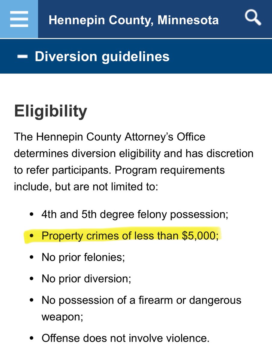 MediaWatchMN (@mediawatchmn) on Twitter photo Would any members of the MN media like to investigate why <a href="/MaryMoriarty/">Mary Moriarty</a> is seeking diversion in this case when their own guidelines state it only applies to property crimes under $5,000?
Walz employee Dylan Adams caused $20,000 in damage - four times that limit. What’s Would any members of the MN media like to investigate why <a href="/MaryMoriarty/">Mary Moriarty</a> is seeking diversion in this case when their own guidelines state it only applies to property crimes under $5,000?
Walz employee Dylan Adams caused $20,000 in damage - four times that limit. What’s