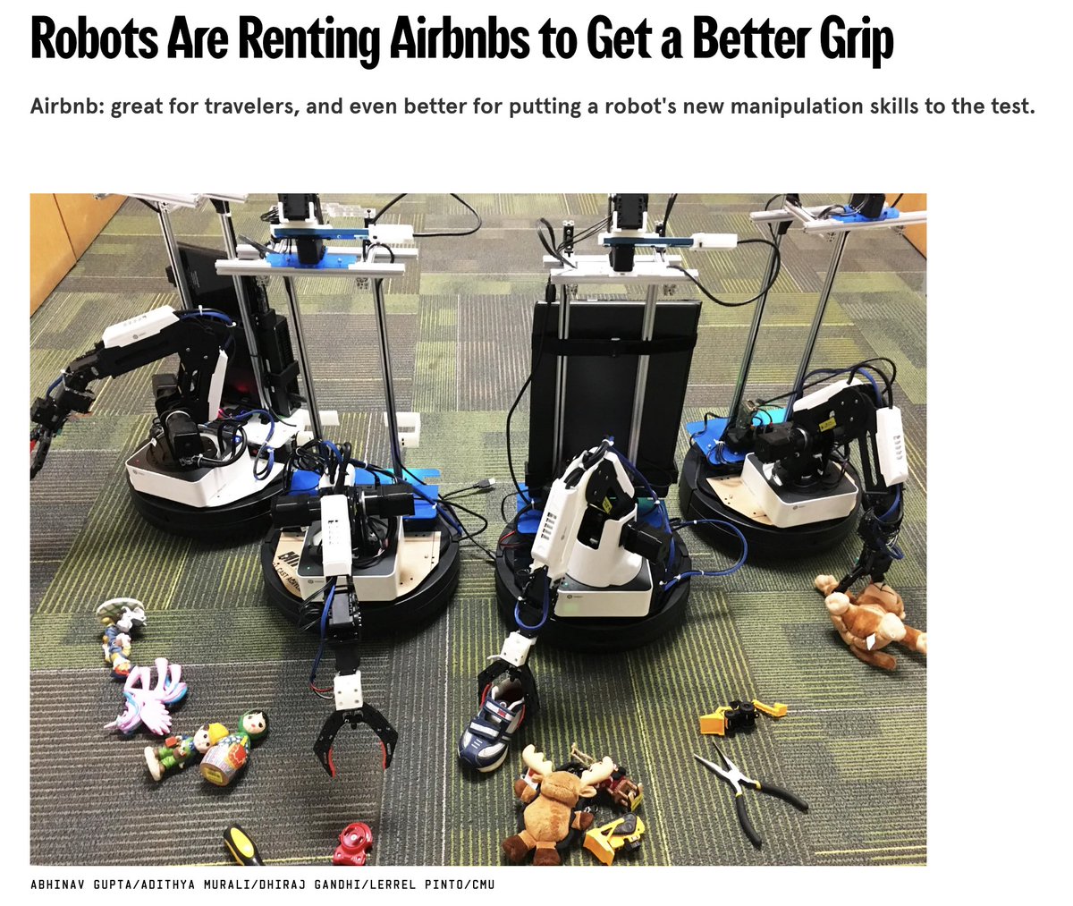 Vikash Kumar (@vikashplus) on Twitter photo Robotics ๐ <a href="/Airbnb/">Airbnb</a>
๐ชHow it stated in 2017 (<a href="/gupta_abhinav_/">Abhinav Gupta</a> <a href="/LerrelPinto/">Lerrel Pinto</a> & team from <a href="/CMU_Robotics/">CMU Robotics Institute</a>)
๐How its going in 2025 (<a href="/hausman_k/">Karol Hausman</a> <a href="/svlevine/">Sergey Levine</a> <a href="/chelseabfinn/">Chelsea Finn</a> & team from <a href="/physical_int/">Physical Intelligence</a>) Robotics ๐ <a href="/Airbnb/">Airbnb</a>
๐ชHow it stated in 2017 (<a href="/gupta_abhinav_/">Abhinav Gupta</a> <a href="/LerrelPinto/">Lerrel Pinto</a> & team from <a href="/CMU_Robotics/">CMU Robotics Institute</a>)
๐How its going in 2025 (<a href="/hausman_k/">Karol Hausman</a> <a href="/svlevine/">Sergey Levine</a> <a href="/chelseabfinn/">Chelsea Finn</a> & team from <a href="/physical_int/">Physical Intelligence</a>)