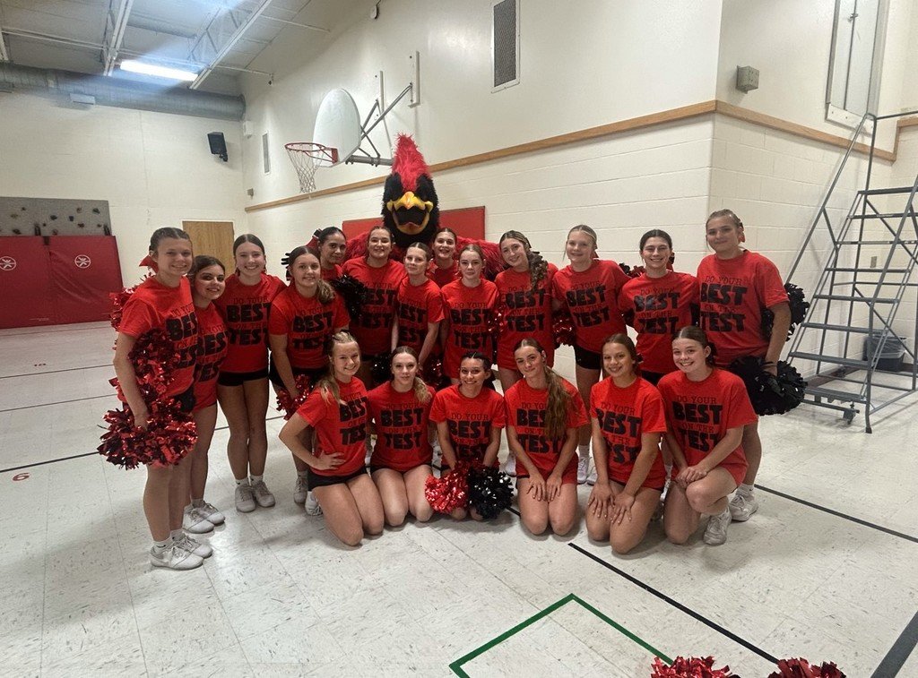 LawsonGoCards's tweet image. Shoutout to our varsity cheerleaders for crushing a new routine and sending good luck vibes to Southwest students on their MAP tests! #lhscheer #maptest #goodlucksouthwest