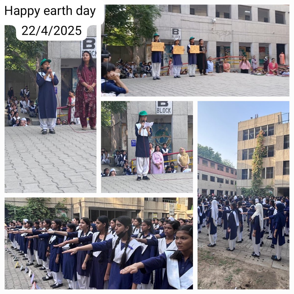 There is no Planet B. Let’s take care of the one we’ve got. Happy Earth Day#earthday#delhi.  Earth day celebrations at GGSSS BRAHMPURI 1105026