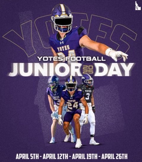 Thank you <a href="/RyanBaerg/">Ryan Baerg</a> for the invite to <a href="/YotesFootball/">College of Idaho Football</a> junior day. Can’t wait!
<a href="/OwyheeFB/">Owyhee Football</a> 
<a href="/MrBurton09/">Jason Burton</a> 
<a href="/NickFarman55/">Nick Farman M.S.</a> 
<a href="/IdahoRecruitHub/">Idaho Recruit Hub</a>