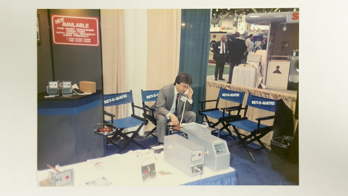 SetomaticSystem's tweet image. A lot of things have changed over the last 57 years, however Setomatic-SpyderWash being your trusted family laundry payment partner has not.  

Some throwback photos below! (Jerry Schantz, Michael Schantz and Gregg Schantz)