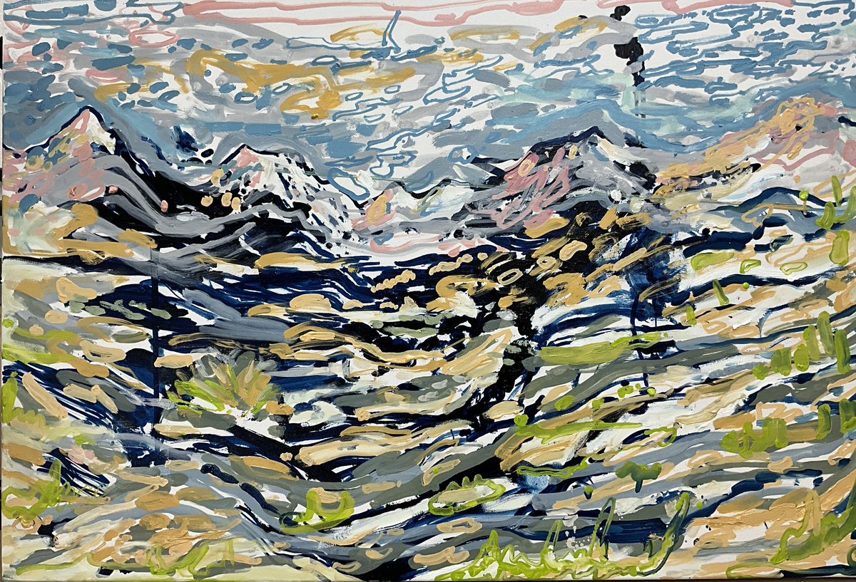 Day #5
AI-generated landscape painted with a custom CNC machine