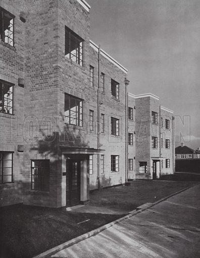 A Joy Division mini poster for a show at the Factory in July 1979. (Design by Jon Savage). Cover stars are 1930s flats on West End Road in Ruislip, Northwest London, England.