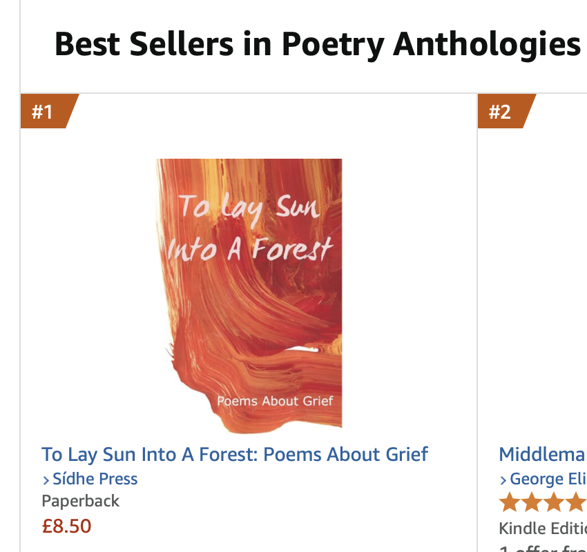 It always makes me laugh, how you can have a poetry bestseller by selling ca. 10 copies😉But let´s bask in our glory tonight! #TrueBestseller #Poetry #Grief #ToLaySunIntoAForest