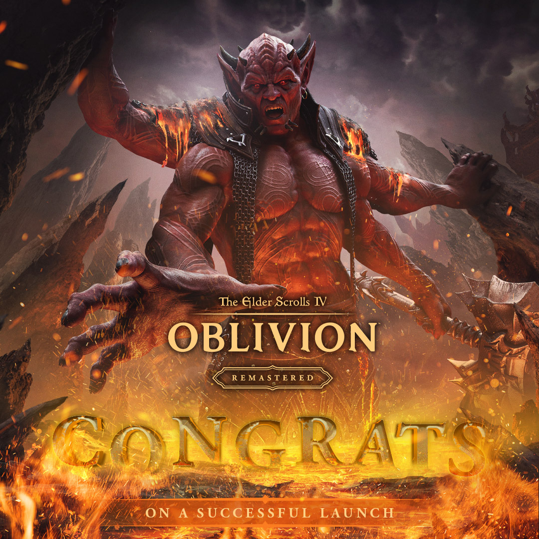Many have waited for this moment. 👀 Congratulations to <a href="/BethesdaStudios/">Bethesda Game Studios</a> on the launch of <a href="/ElderScrolls/">The Elder Scrolls</a> IV: Oblivion Remastered!