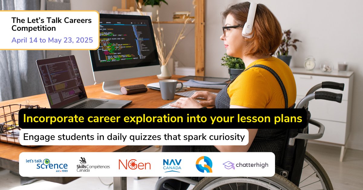 ChatterHigh's tweet photo. 💡 Did you know? Career exploration isn’t just about choosing a job—it’s about discovering passions, skills, and possibilities! Encourage your students to explore endless possibilities here: https://t.co/uzxvrMd20y  

@LetsTalkScience @Skills_Canada @NGen_Canada @navcanada https://t.co/4eqGpOzA97