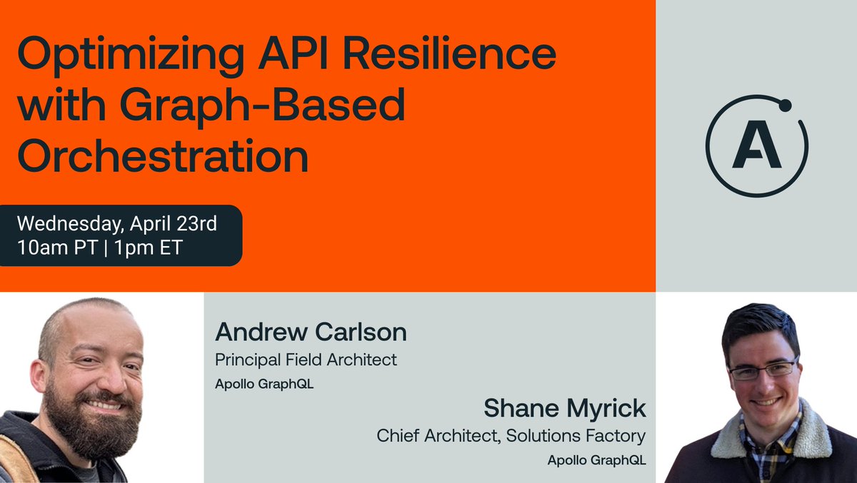 apollographql's tweet image. Want to build APIs that stay reliable—even when services fail?

Join us tomorrow to learn how leading teams are using graph-based orchestration to build more resilient systems with Apollo GraphOS.

Save your spot: apollographql.com/events/optimiz…

#GraphQL #APIstrategy #ApolloGraphOS