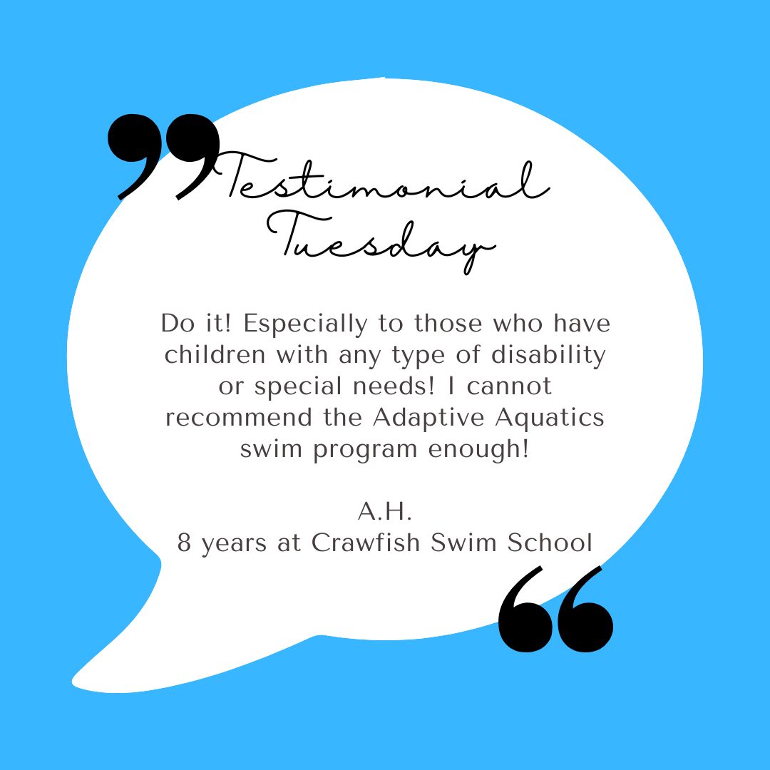 CrawfishSwim's tweet photo. 💙Testimonial Tuesday💙 https://t.co/K3FfbxgB3c