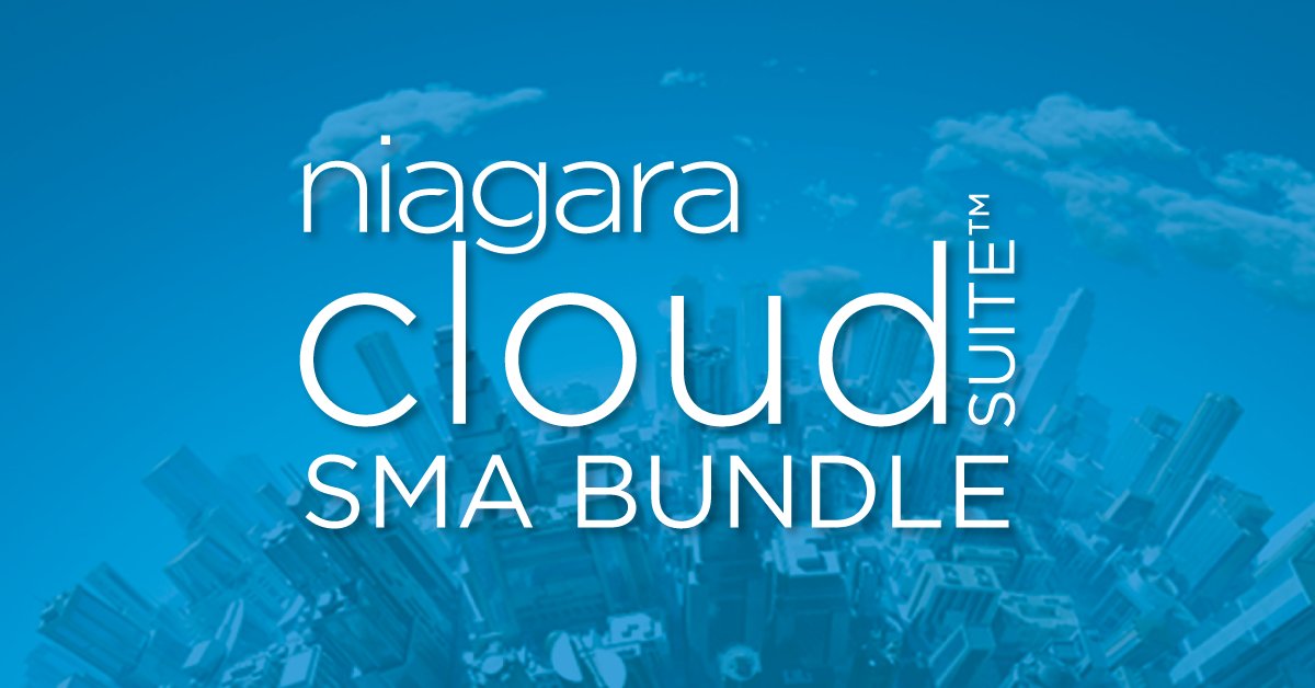 Did you hear about the Niagara Cloud Suite SMA bundle? The Niagara Cloud Suite SMA bundle gives you a Software Maintenance Agreement (SMA) as well as lower cost access to two Niagara Cloud Suite services: Niagara Remote and Niagara Recover all in one conveniently bundled SKU.