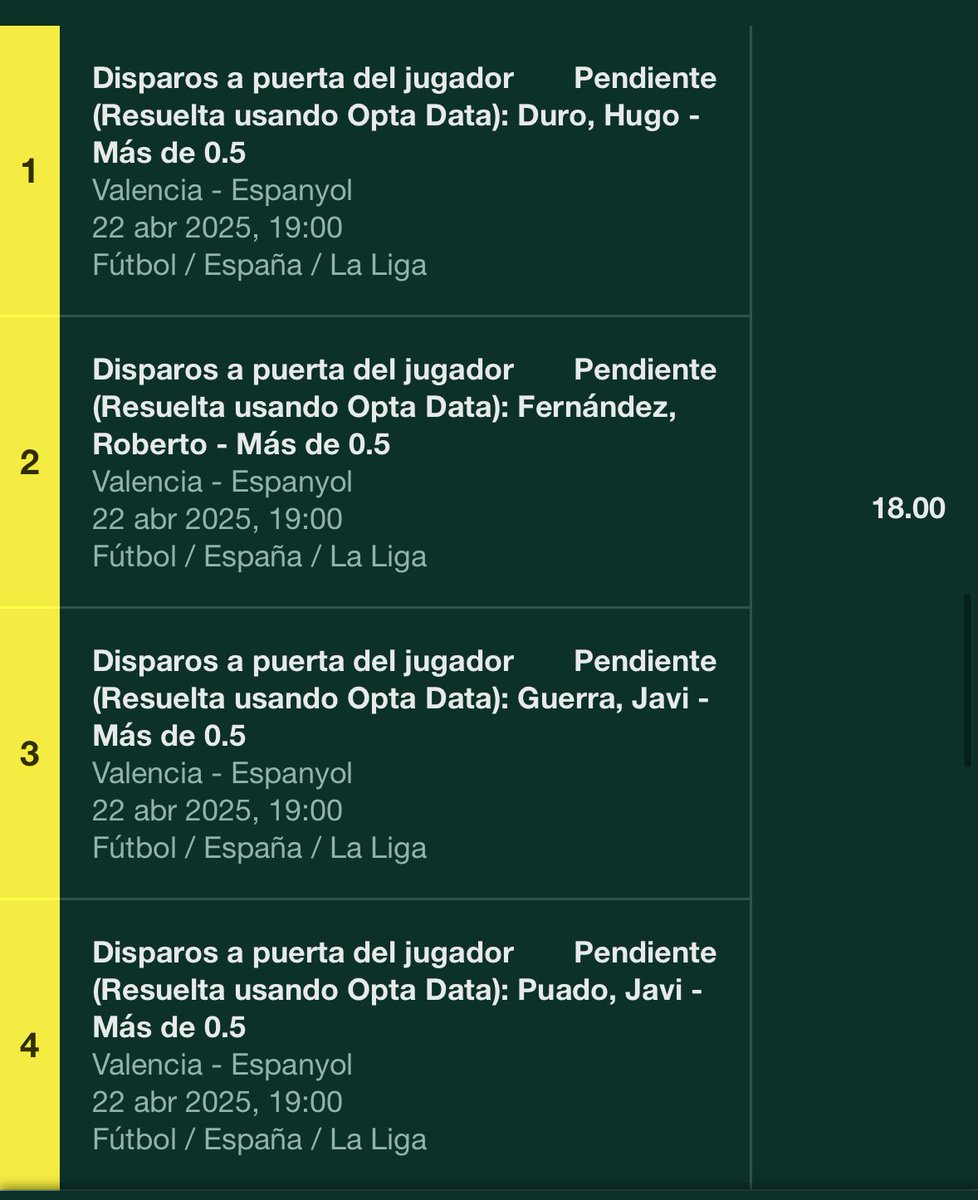 PicksCastro's tweet photo. Y otra más✅✅ 

CUOTON 18

Era un partido de intensidad hoy. Buena lectura https://t.co/0hOiQR1ZNx