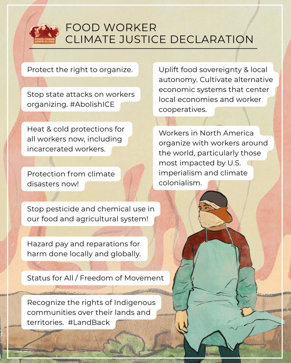 For #EarthDay we're sharing our new Food Worker Climate Justice Declaration. The food system is one of the largest contributors to the climate crisis, and workers are already feeling its impacts. When workers are empowered to organize they can protect themselves and the planet.