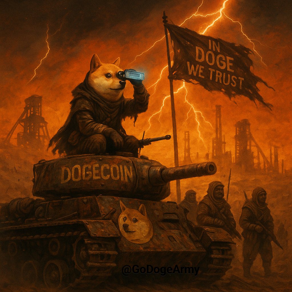 GoDogeArmy's tweet photo. Apocalypse doesn't mean the end.

It means the unveiling.

DOGE is the revelation.

Fiat crumbles. Memes endure.

#InDogeWeTrust #Apokálypsis #GoDoge https://t.co/7DkimLsT2V