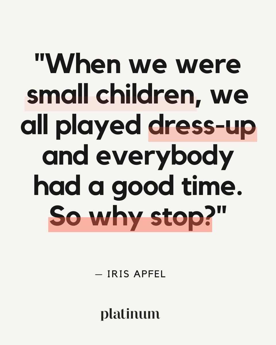 Iris Apfel always exuded so much style and wisdom. 👗💗⁠
⁠
What’s your most loved piece in your dress-up collection? We'd love to hear about it in the comments!