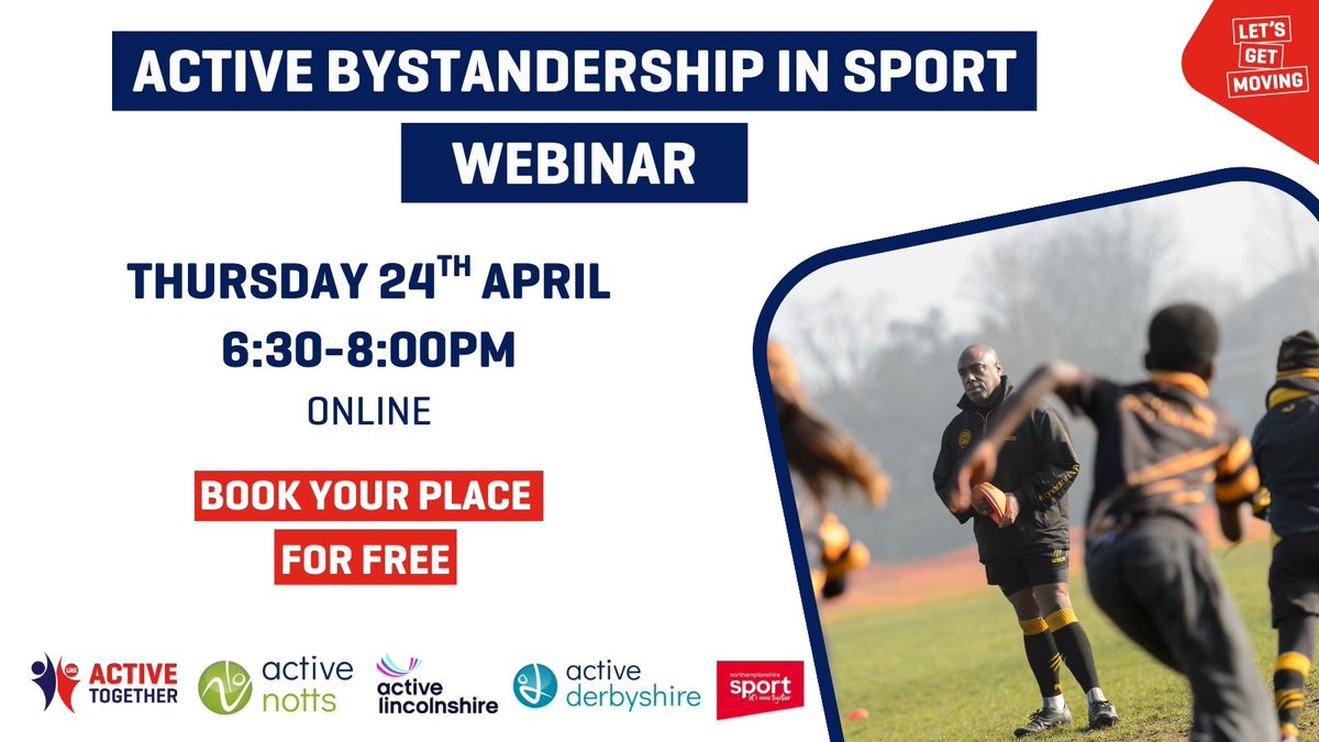 ActiveLLROrg's tweet image. Explore what it means to be an active #bystander in your settings – on the pitch, in the courts, on the water.

Be more Ted Lasso – Be curious, not judgemental.

FREE webinar for anyone involved in running a sports club &amp;gt; ow.ly/zJ6m50VBzcF

#LetsGetMovingLLR #SportWelfare