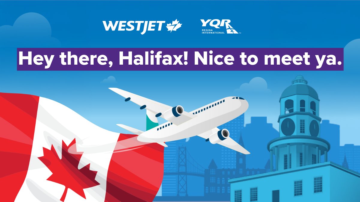 ✈️🎉HEY HALIFAX!
YQR has a new #EastCoastConnection!
From June 29th until early September, fly non-stop with <a href="/WestJet/">WestJet</a> from Regina to <a href="/HfxStanfield/">Halifax Stanfield</a> every Sunday! Soak in the 🌊🌊, indulge in some Atlantic 🦞, or connect to a dream European destination. Book on
