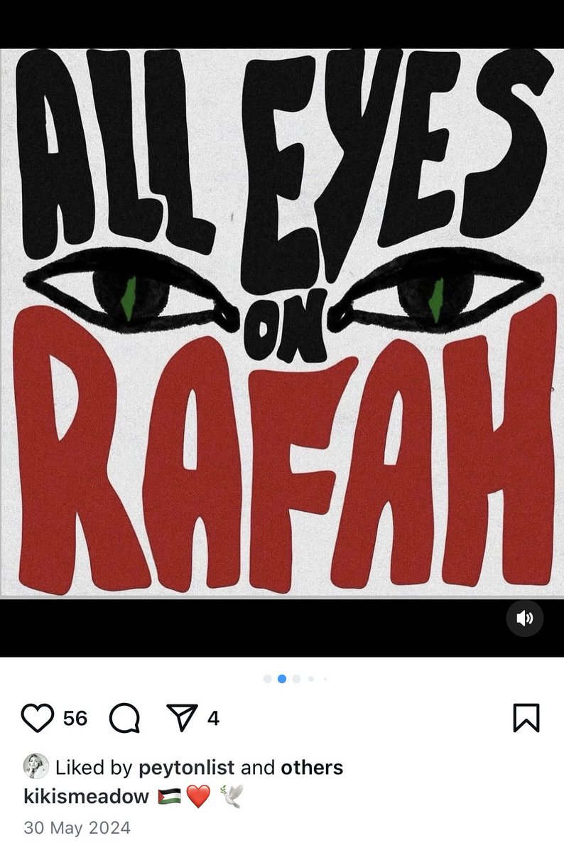 nsllms's tweet photo. @itsbluebeetle Peyton could do more to speak out on Palestine, but I feel like to be fair to her, she does like pro-Palestine and anti-genocide posts, which is more than could be said for a lot of the ck cast. https://t.co/EIKMtyr4be