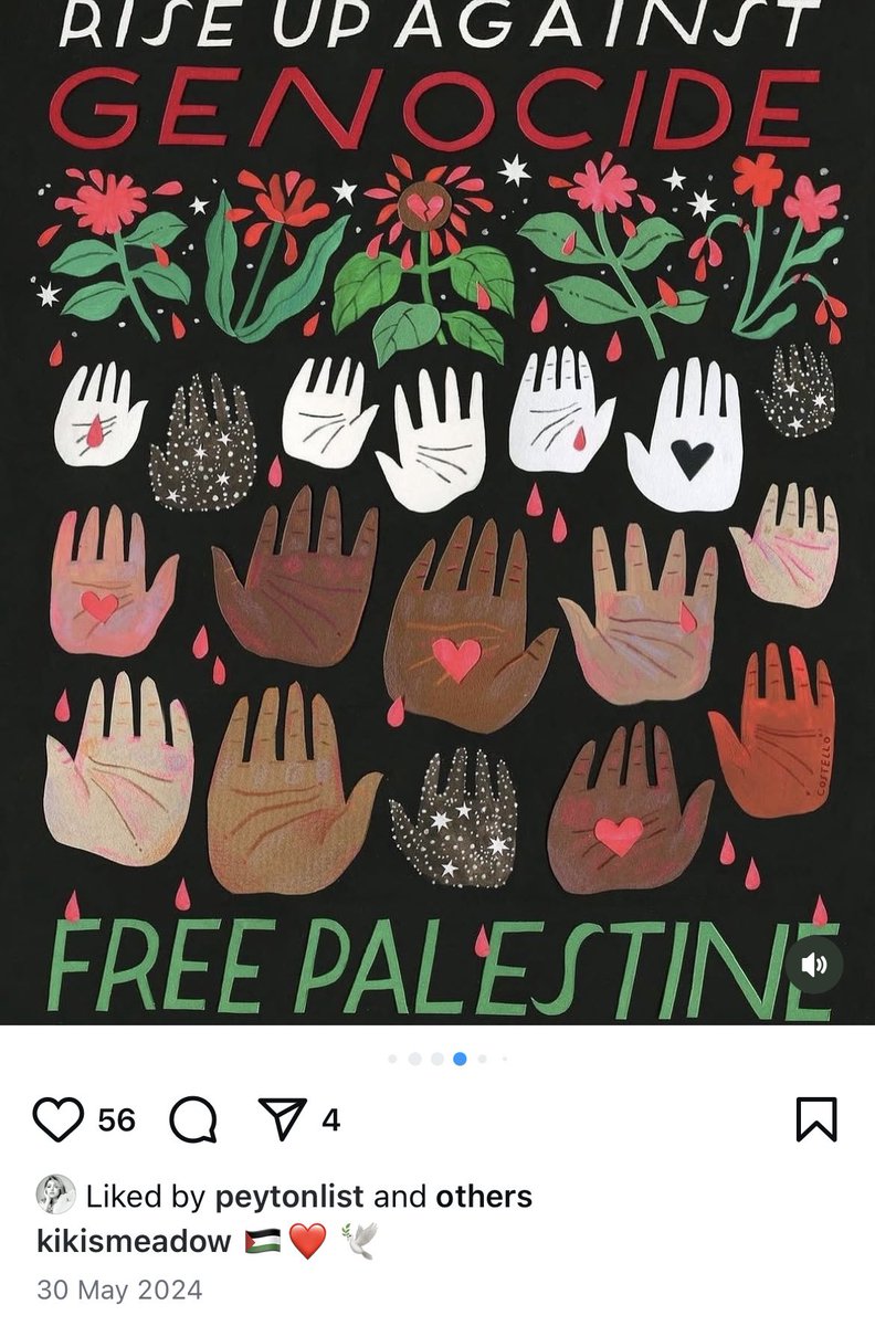 nsllms's tweet photo. @itsbluebeetle Peyton could do more to speak out on Palestine, but I feel like to be fair to her, she does like pro-Palestine and anti-genocide posts, which is more than could be said for a lot of the ck cast. https://t.co/EIKMtyr4be