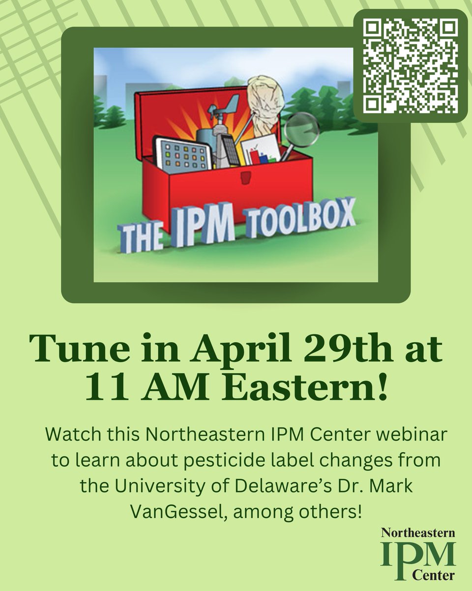 GROW.IWM (@getridofweeds) on Twitter photo Confused by upcoming changes to pesticide labels from the Endangered Species Act? Tune in to the Northeastern IPM Center's webinar on April 29th to learn more about what those changes mean from a team of experts, including <a href="/UDelaware/">Univ. of Delaware</a>'s Mark VanGessel (<a href="/UDWeeds/">Mark VanGessel</a>) and <a href="/UofMaryland/">Univ. of Maryland</a>'s Confused by upcoming changes to pesticide labels from the Endangered Species Act? Tune in to the Northeastern IPM Center's webinar on April 29th to learn more about what those changes mean from a team of experts, including <a href="/UDelaware/">Univ. of Delaware</a>'s Mark VanGessel (<a href="/UDWeeds/">Mark VanGessel</a>) and <a href="/UofMaryland/">Univ. of Maryland</a>'s