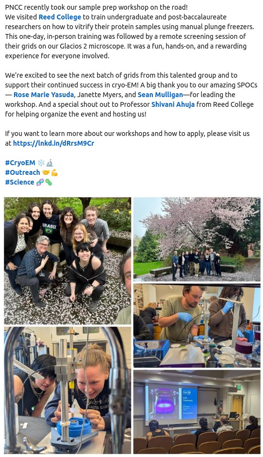 CryoEM_PNCC's tweet image. #Science #CryoEM #Outreach

Link for workshop information pncc.labworks.org/training/works…