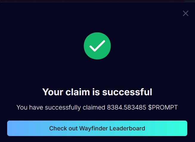 BlockSage999's tweet photo. 🔥 $PROMT claims are LIVE — go get what’s yours!

🔗 Mainnet &amp; Base: https://t.co/H38Rgz70BC

#WayfinderAI #PROMPTDrop #CryptoAirdrop #BaseChain #Ethereum $PROMPT $QQQ https://t.co/I1KDnznZzd