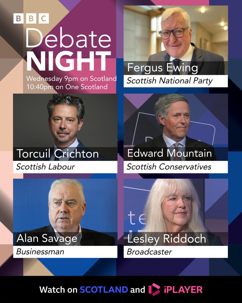 BBC Debate Night (@bbcdebatenight) on Twitter photo Debate Night is back, <a href="/StephenJardine/">Stephen Jardine</a> will be joined by @FergusEwingSNP, <a href="/Torcuil/">Torcuil Crichton MP for Na h-Eileanan an Iar</a>, <a href="/1edmountain/">Edward Mountain</a>, Alan Savage, and <a href="/LesleyRiddoch/">Lesley Riddoch</a>
Join #bbcdn on Weds 23rd April from Inverness
9pm on <a href="/BBCScotland/">BBC Scotland</a>, 10:40pm on <a href="/BBCOne/">BBC One</a> Scotland
Apply to be in the audience: bbc.co.uk/send/u39873202 Debate Night is back, <a href="/StephenJardine/">Stephen Jardine</a> will be joined by @FergusEwingSNP, <a href="/Torcuil/">Torcuil Crichton MP for Na h-Eileanan an Iar</a>, <a href="/1edmountain/">Edward Mountain</a>, Alan Savage, and <a href="/LesleyRiddoch/">Lesley Riddoch</a>
Join #bbcdn on Weds 23rd April from Inverness
9pm on <a href="/BBCScotland/">BBC Scotland</a>, 10:40pm on <a href="/BBCOne/">BBC One</a> Scotland
Apply to be in the audience: bbc.co.uk/send/u39873202