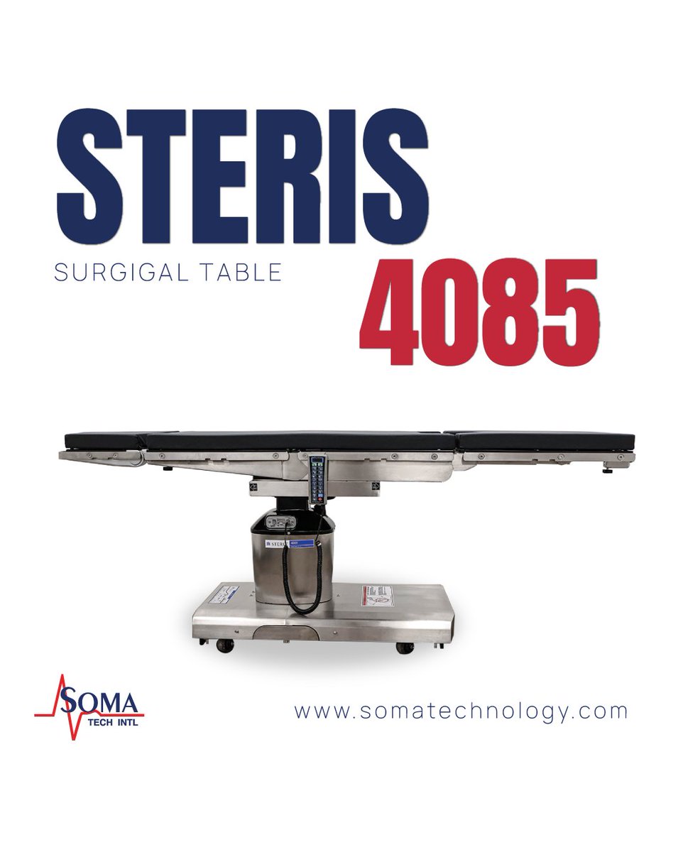 somatechintl's tweet image. The Steris 4085 is built for surgical precision. It is radiolucent, C-arm friendly, and designed for full-body imaging in one position.

🔗 bit.ly/steris-4085

#Steris4085 #SurgicalTable #ORTech #MIS #CArmAccess