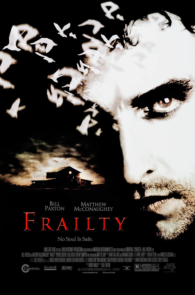 Frailty. It was Bill Paxton's directorial debut and should have been a cult classic.