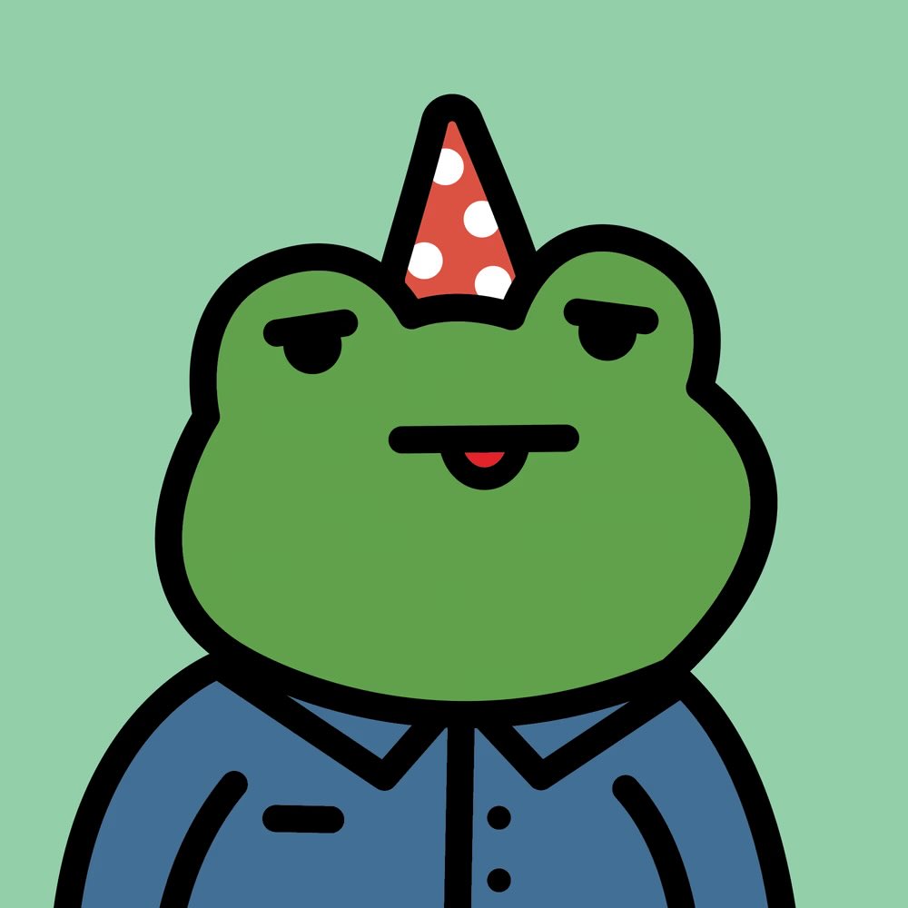 Ohhh la laaa! 
I just snagged this <a href="/FroggyFriendsCo/">Froggy Friends</a> 🐸 over in the <a href="/ThePigPen_/">ThePigPen</a> discord server with the legendary $Oink coin! 🐽 💰 Do YOU mfkin’ Oink?? Come join the madness and stack up on that crispy Bakon! 🥓🔥