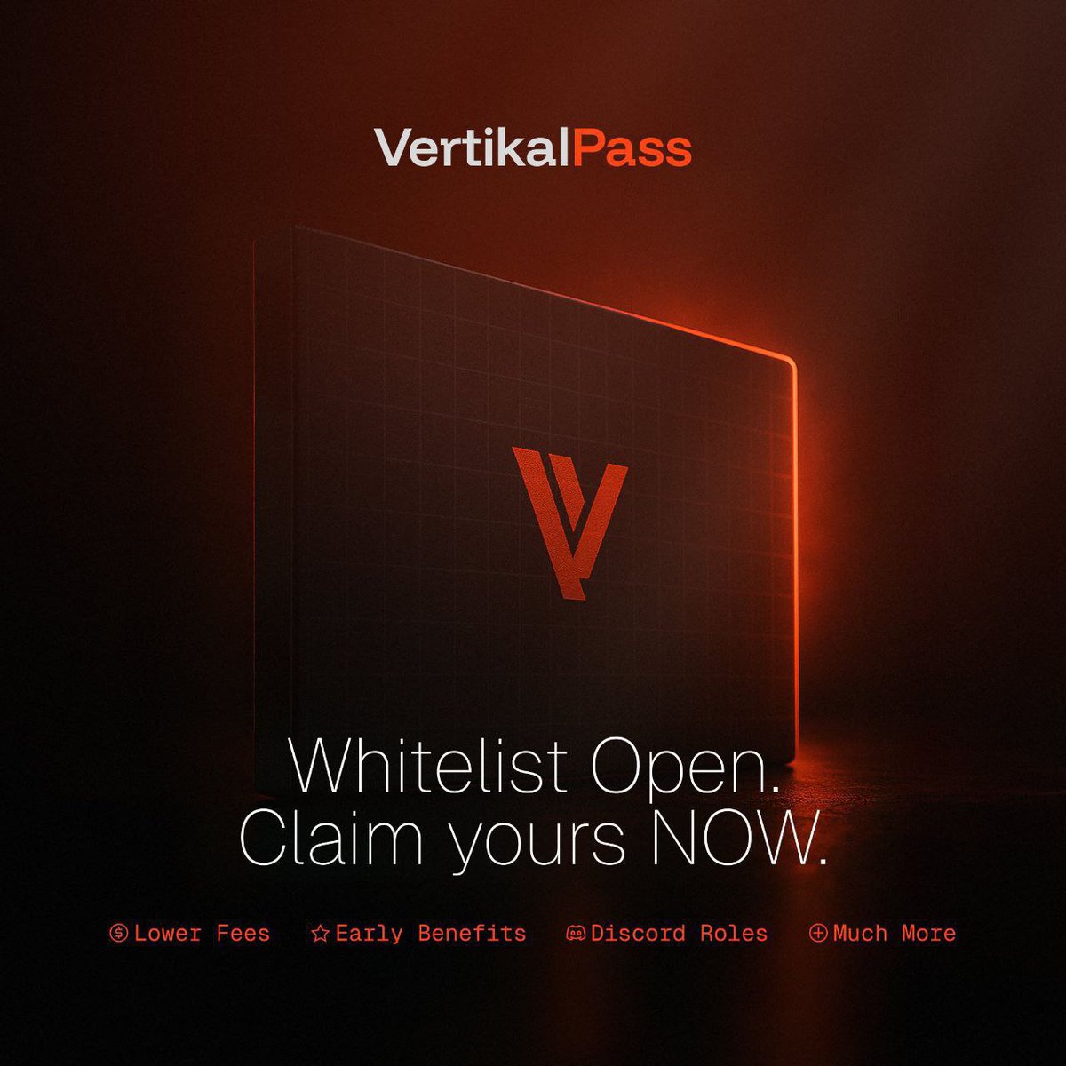 Vertikals Early access 

 🪂 Register: vertikals.io/whitelist
➖ Submit EVM Address
➖ Submit Email,Telegram &amp; X 
➖ Done