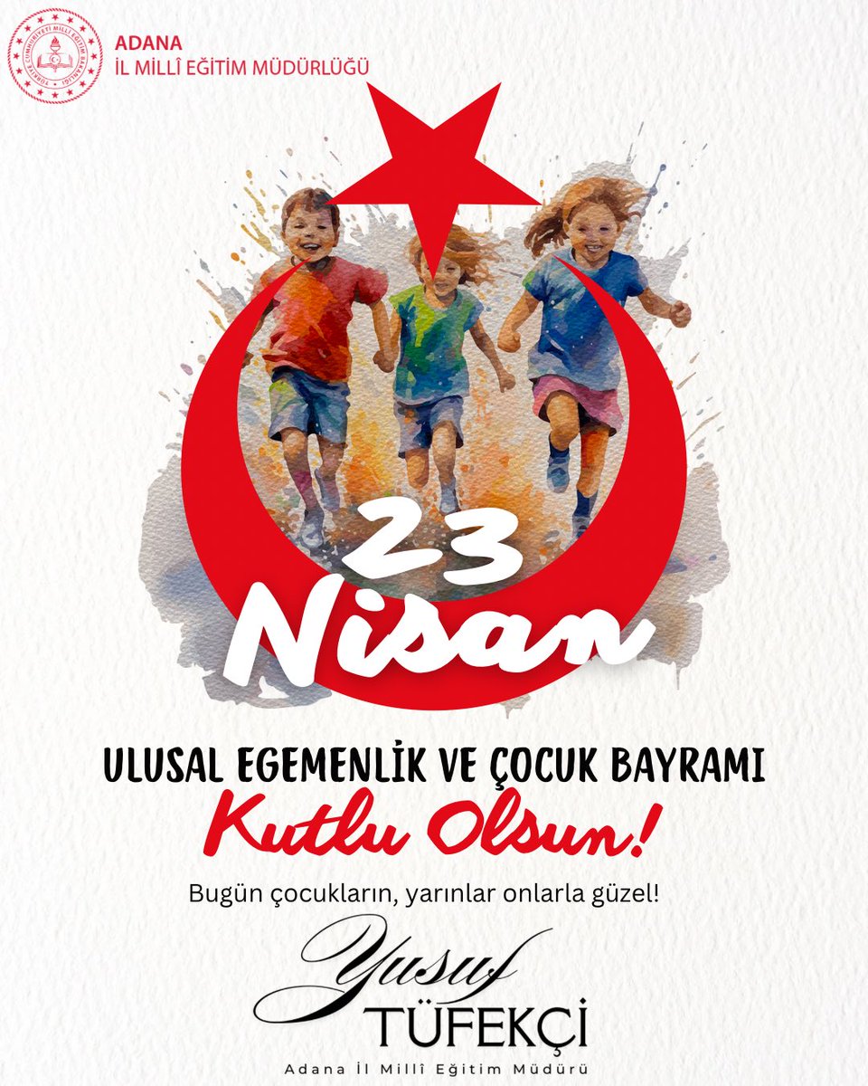 İl Millî Eğitim Müdürümüz Sayın Yusuf Tüfekçi, 23 Nisan Ulusal Egemenlik ve Çocuk Bayramı Dolayısıyla Bir Mesaj Yayımladı

                                          ⬇️

               meb.ai/UavzZ5d

<a href="/tcmeb/">Millî Eğitim Bakanlığı</a> <a href="/Yusuf__Tekin/">Yusuf Tekin</a> <a href="/tufekciyusuf/">Yusuf TÜFEKÇİ</a>
